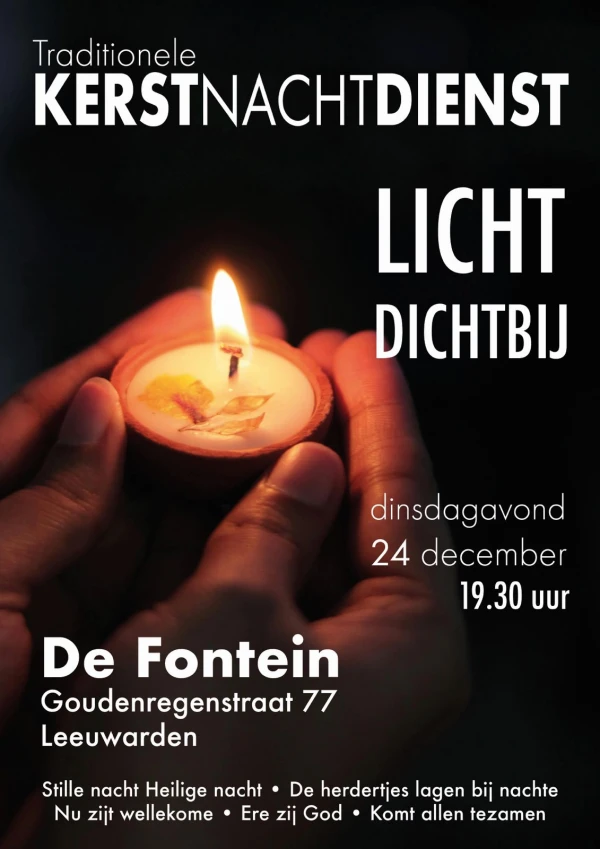 Traditionele kerstnachtdienst De Fontein